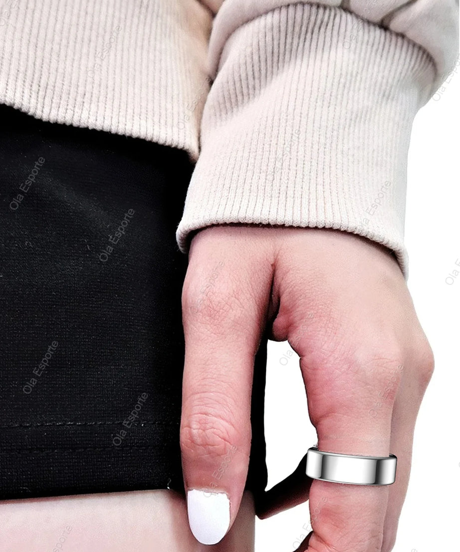 2025 New Smart Ring Men Women, Heart Rate Blood Oxygen and Sleep Monitor Smartring IP68 & 5ATM Waterproof, Multi-sport Mode Ring