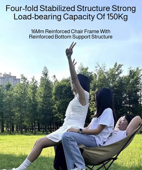 Portable Folding Chair Folding Recliner Curved Headrest Comfort Experience Easy Storage Lunch Foldable Recliner With Leg Rests