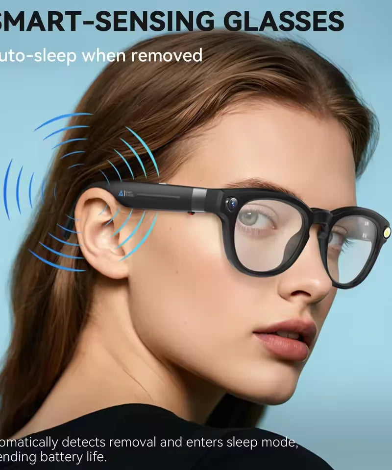 2026 New 4K HD AI Smart Glasses Men 800W Pixel Camera Bluetooth Call 4GB WIFI Transmission Voice Assistant Smart Glasses Women