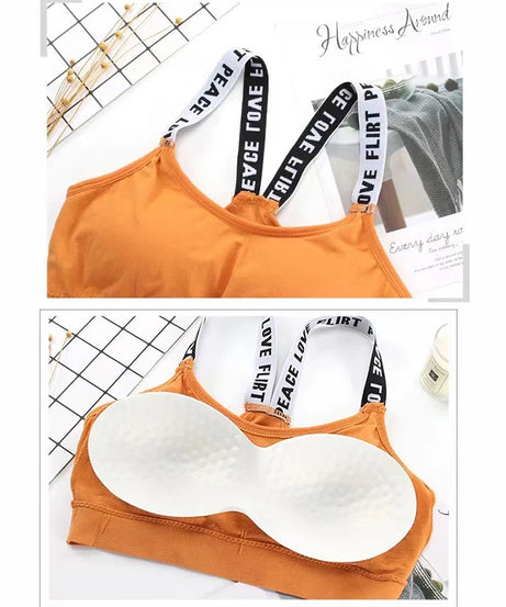 Women Sexy Sports Bra Tops For Gym Top Fitness Yoga Female Pad Sportswear Vest Tank Tops Sport Push Up Sports Bras Underwear