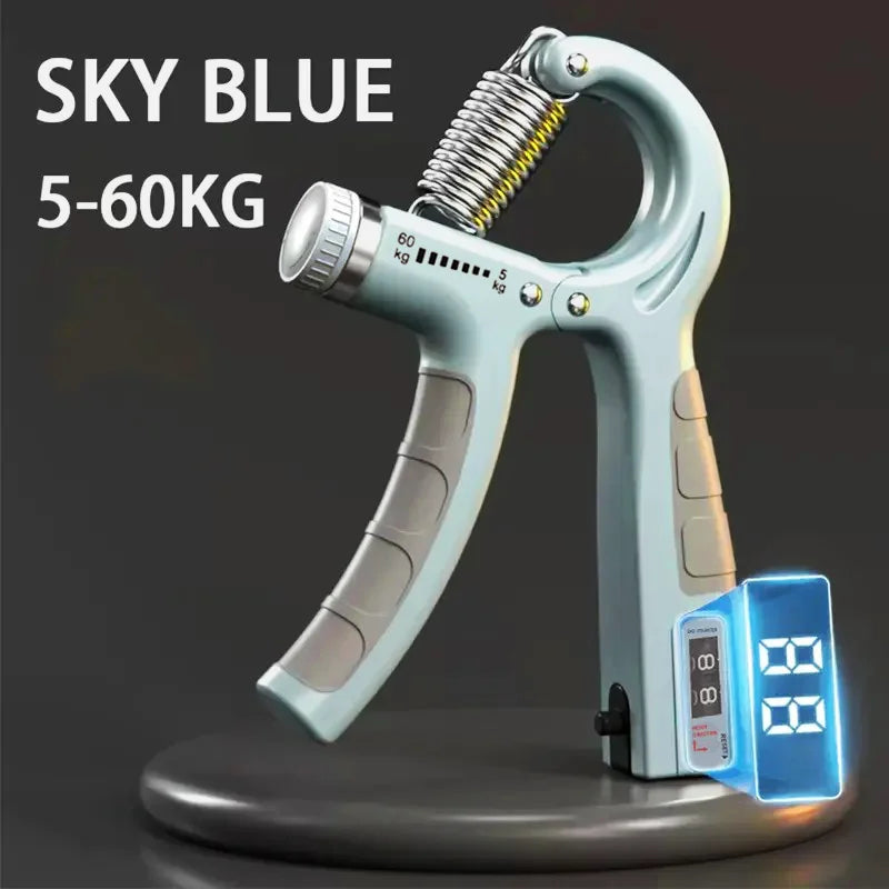 5-60Kg Adjustable Hand Grip Strengthener, Stainless Steel Spring Hand Exerciser For Muscle Building And Injury Recovery