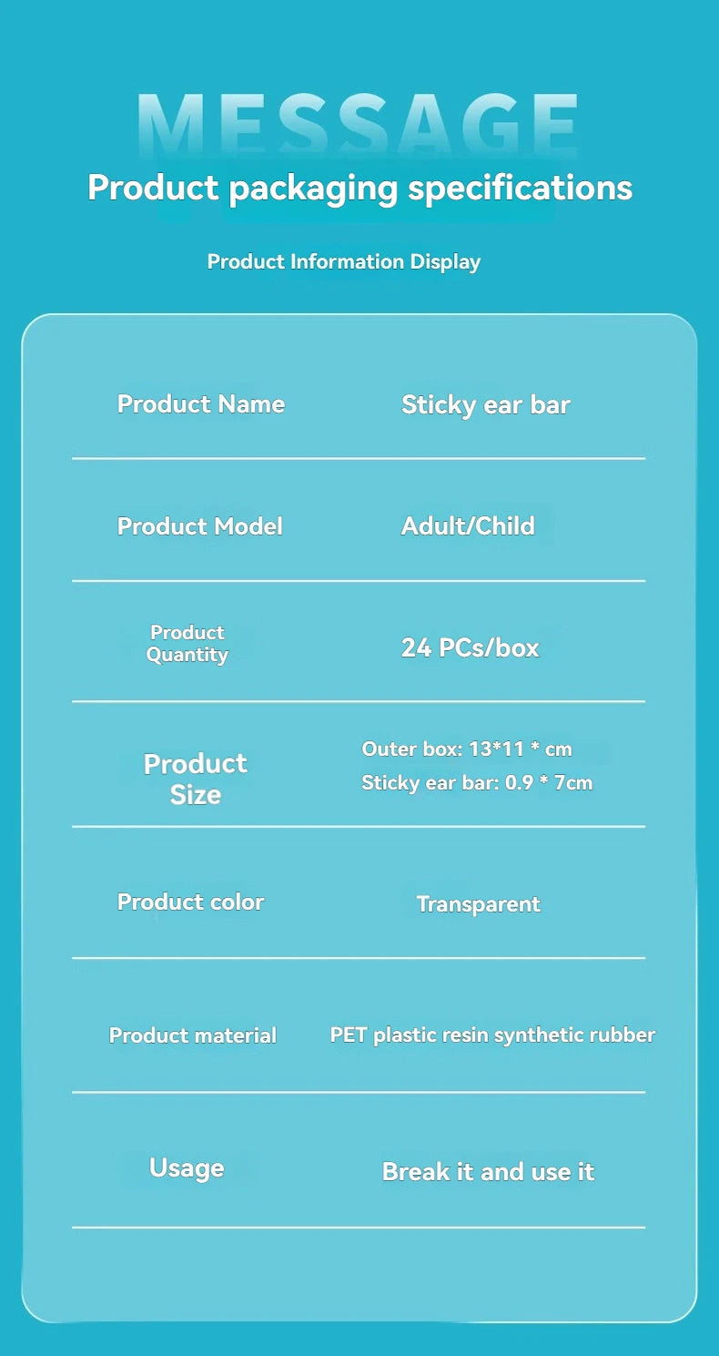 24Pcs/Box Silicone EarWax Remover Sticky Ear Picks Disposable Adhesive Earpick S/L Reusable Ear Cleaner for Kids & Adults