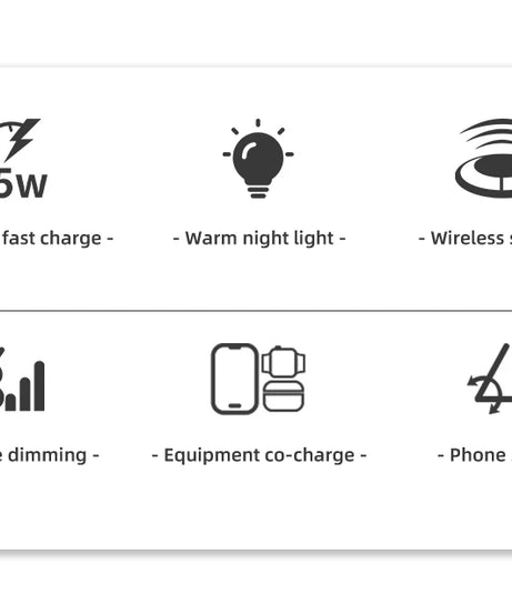 5-in-1 Magnetic Wireless Charging Station with Wireless Speaker Night Light Fast Charger for iPhone iWatch AirPods With Speaker