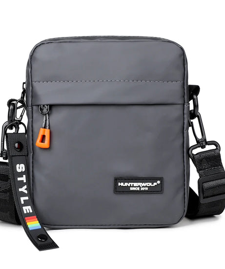 Simple Mini Men Crossbody Bag For Phone Side Bag Casual Waterproof PU Leather Shoulder Bag Business Small Messenger Sling Bags