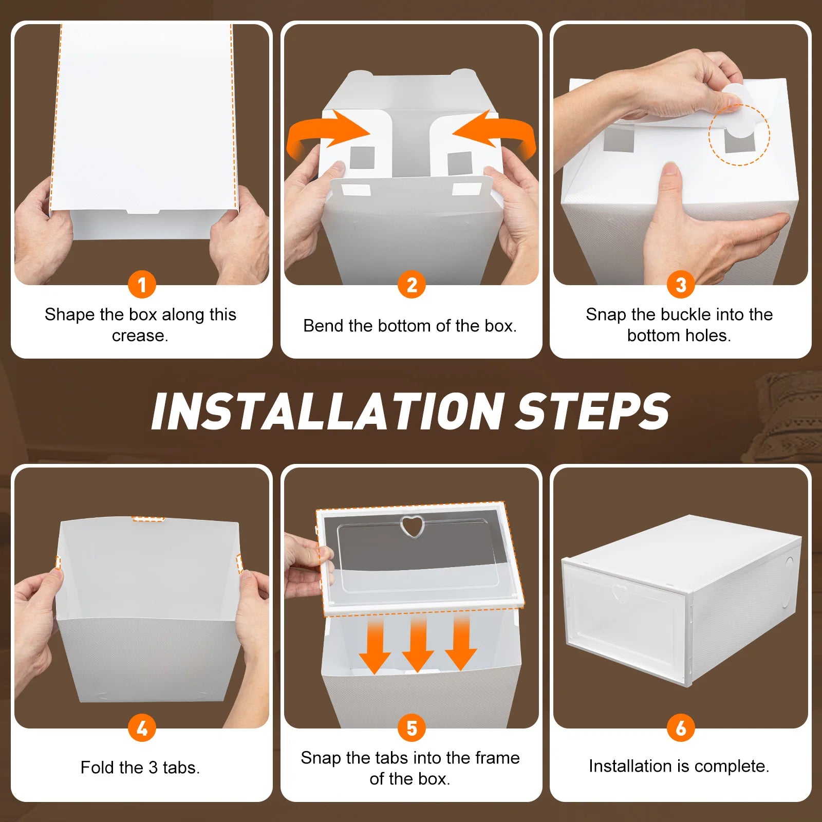 20pcs Shoes Transparent Cabinet Organizer System Stackable Plastic Sneaker Display Case Storage Box Shoe Rack