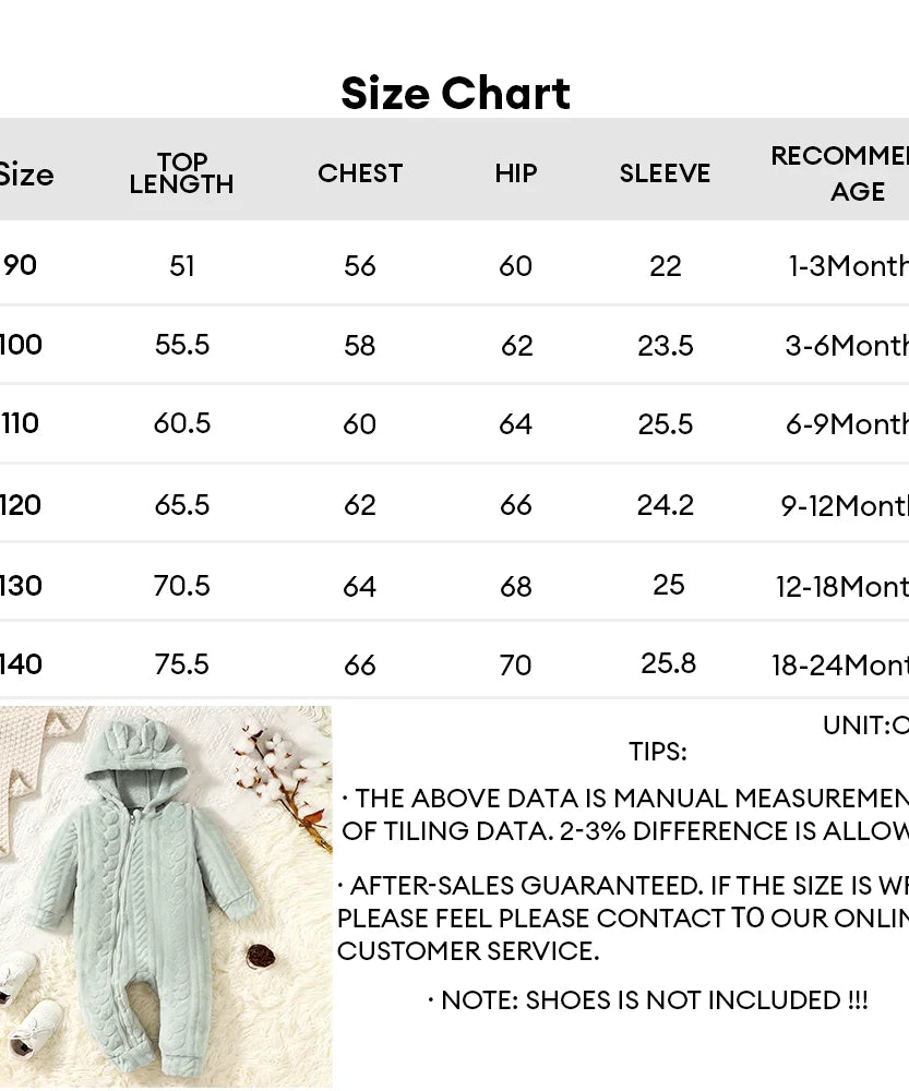 Baby Boys and Girls Plaid Romper Hooded Long Sleeved Plush Jumpsuit Winter Warm Bodysuit Clothes for 3-24 Months Toddler Boy