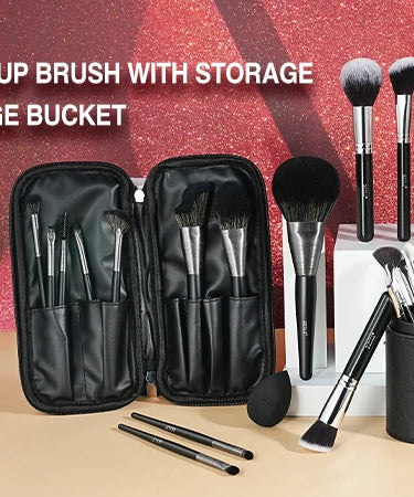 BEILI Professional 6/8pcs Classic Natural Eye Makeup Brushes Set Eyeshadow Eyebrow Blending Smokey Black Beauty Make up Brushes