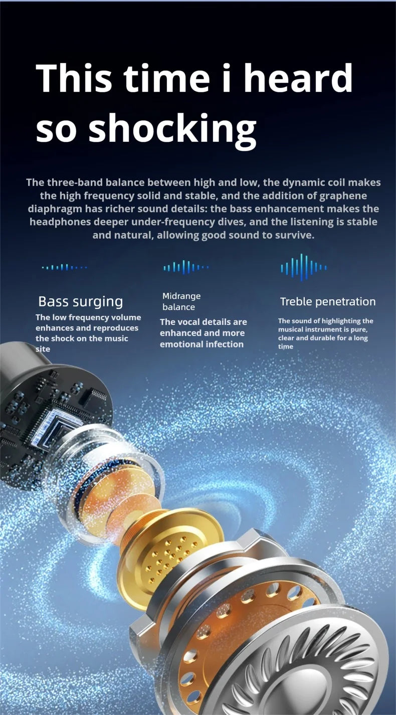 EARDECO 80 Hours Bass 5.4 Bluetooth Headphone Sport Wireless Headphones In-ear Outdoor  waterproof headset Noise Reduction