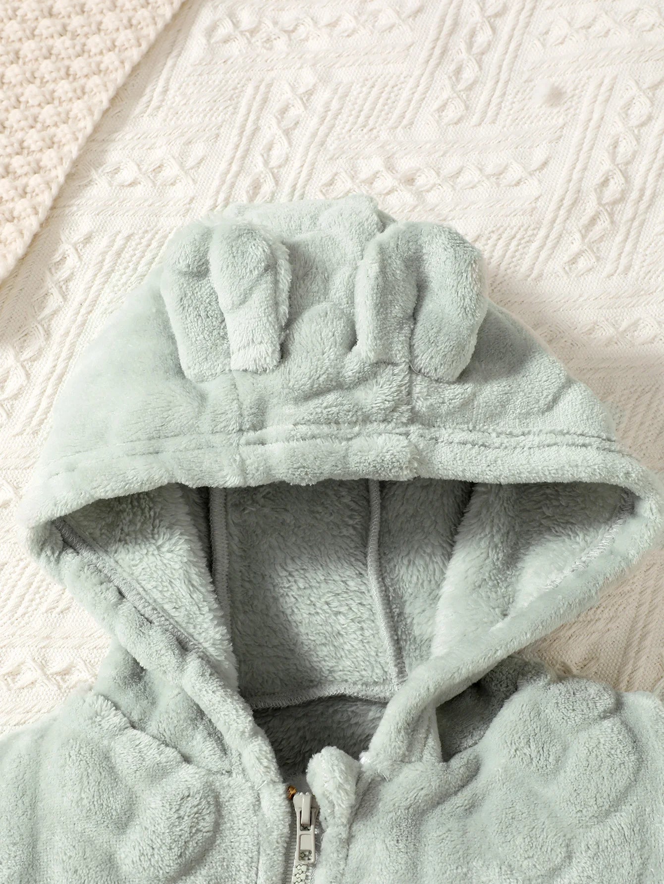 Baby Boys and Girls Plaid Romper Hooded Long Sleeved Plush Jumpsuit Winter Warm Bodysuit Clothes for 3-24 Months Toddler Boy