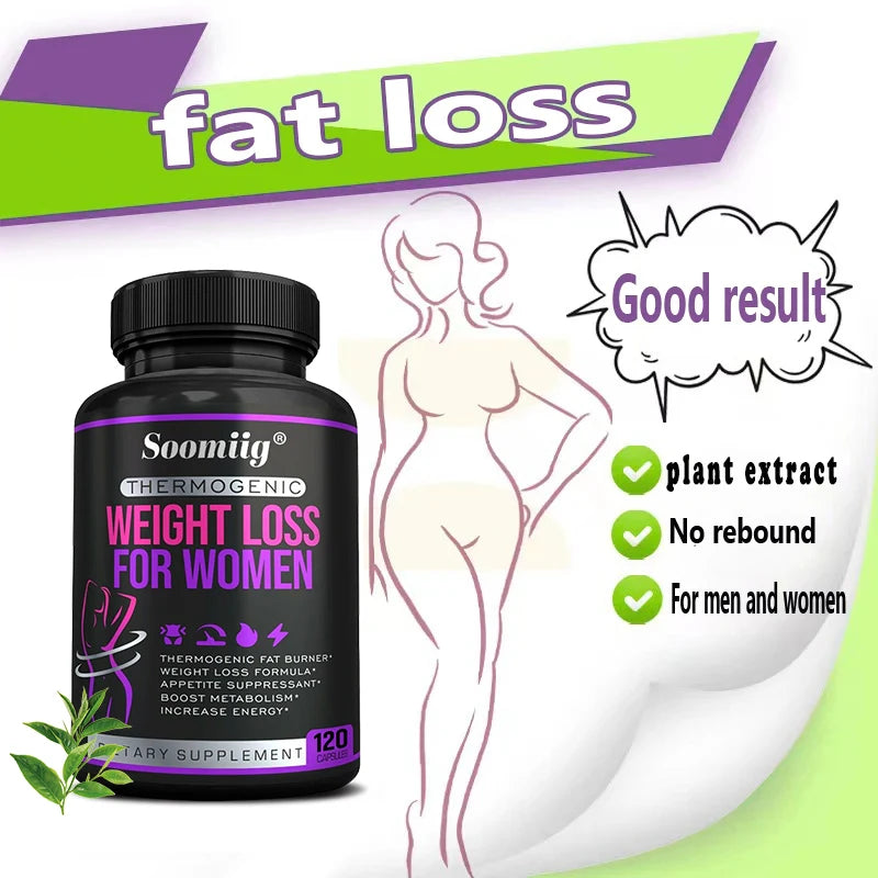 Natural Fat Burner Plant-Based Appetite Suppressant Helps Reduce Fat Accumulation and Balance Blood Sugar 120 Supplements