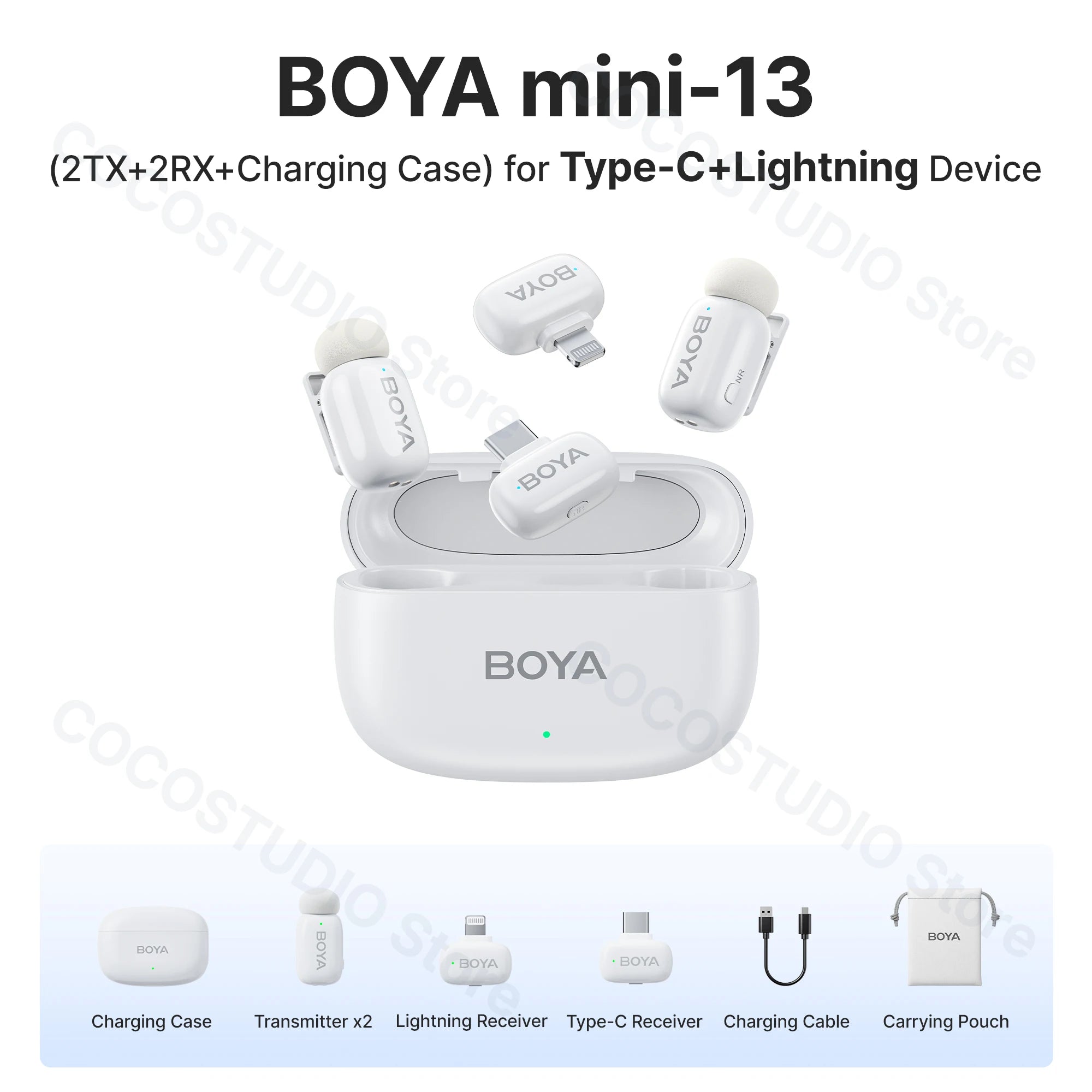 BOYA BOYA Mini Wireless Lavalier Microphone for iPhone 15/16 Series Android Type-C Smartphones Mirroless Cameras Video Recording