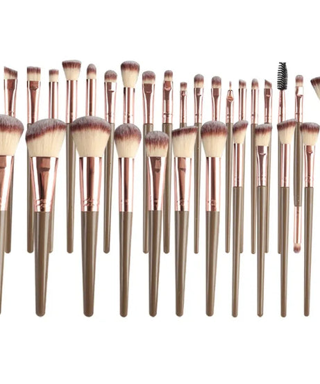 56-Piece Make up Brush Set (chocolate)- Full Face Cosmetics Kit , Eyeshadow Blending Brushes & Beauty Sponge  make up brushes