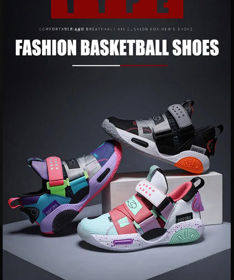 2024 New Children's Basketball Shoes For Boys Girls Non-slip Kids Sport Shoes Lightweight Outdoor Sneakers Trainers Footwear