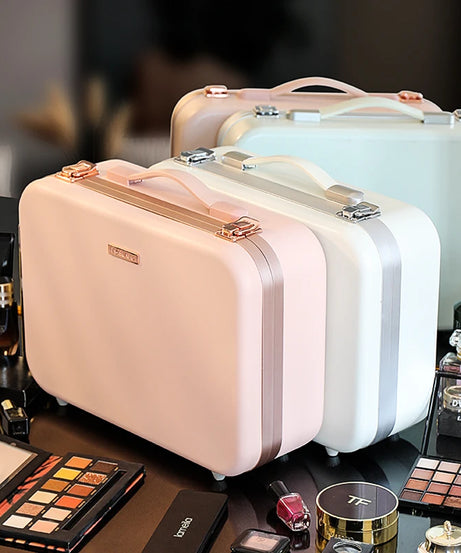 Lighted Makeup Case with Mirror - Portable Travel Makeup Organizer with LED Mirror, 3 Light Settings, Rechargeable Makeup Bag w