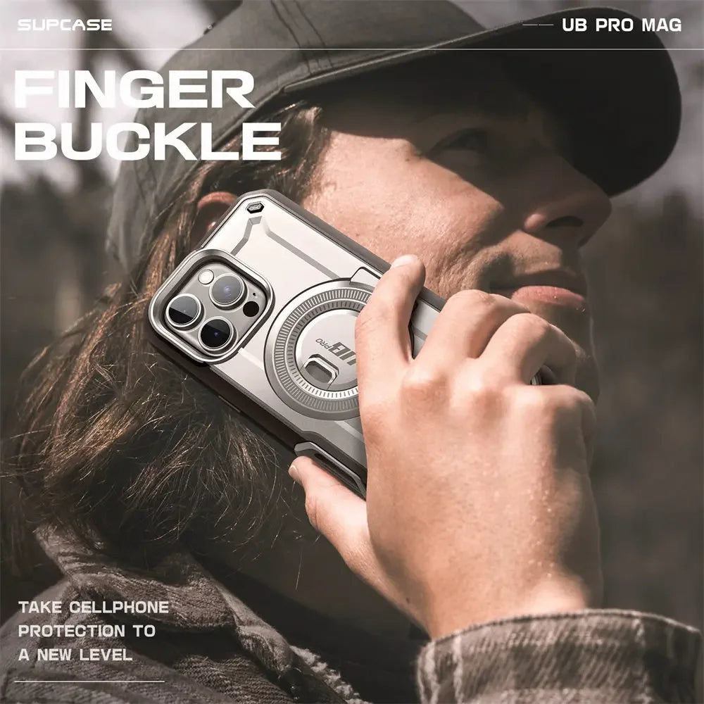 For iPhone 16 Pro Max Case 6.9“ 2024 SUPCASE UB Pro Mag Full Body Rugged Phone Case with Built-in Screen Protector Belt-Clip