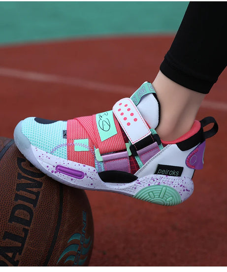 2024 New Children's Basketball Shoes For Boys Girls Non-slip Kids Sport Shoes Lightweight Outdoor Sneakers Trainers Footwear