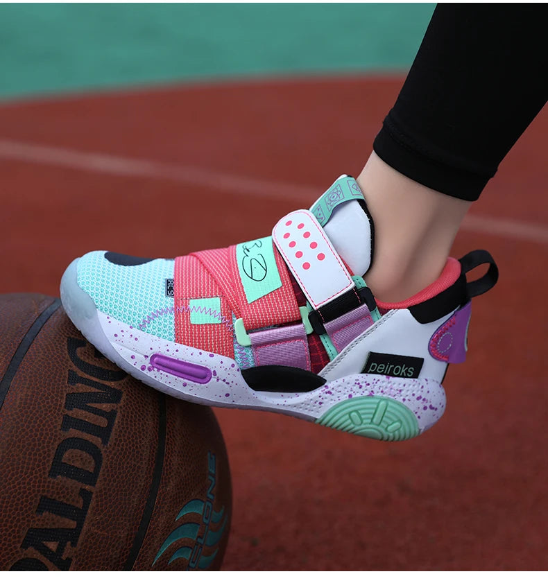 2024 New Children's Basketball Shoes For Boys Girls Non-slip Kids Sport Shoes Lightweight Outdoor Sneakers Trainers Footwear