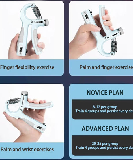 5-60Kg Adjustable Hand Grip Strengthener, Stainless Steel Spring Hand Exerciser For Muscle Building And Injury Recovery