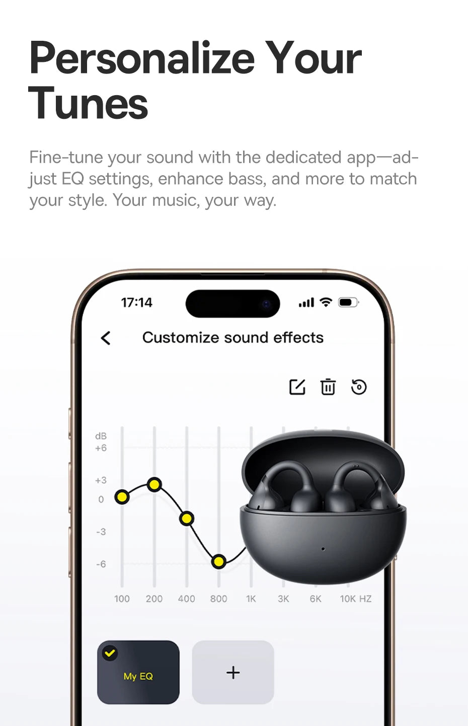 Baseus BC1 Ear Clip Earbuds Open Ear Wireless Earphones Bluetooth 6.0 Clip On Sports Headphones 4-Mics Super Bass IP55 Ear buds