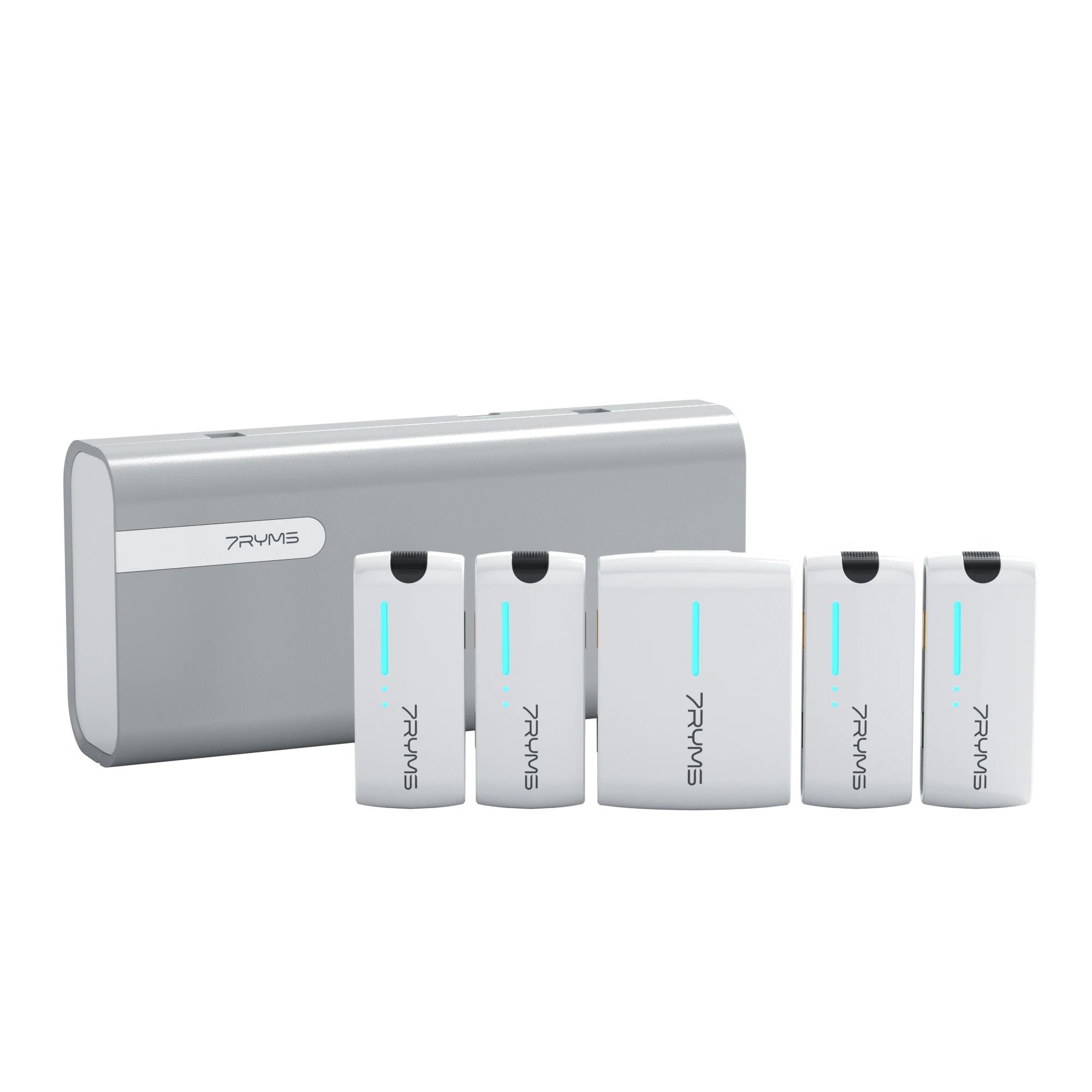 7Ryms iRay DW40 Wireless Lavalier Microphone with 4 Transmitters,48kHz/24bit Recording,AI Denoise for Camera,SmartPhone and PC