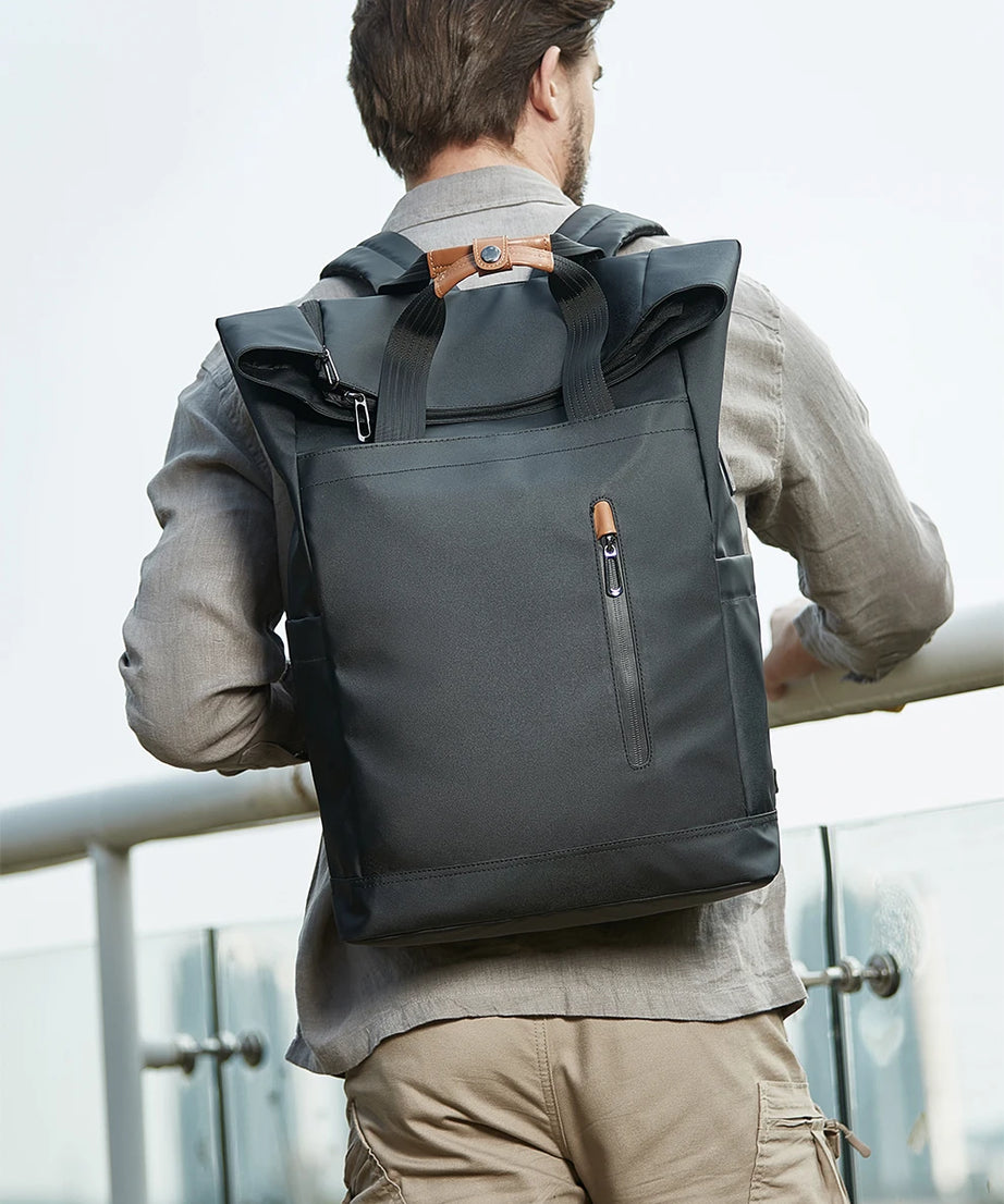 Heroic Knight Travel Men Backpack Multifunction Expandable Laptop Bag USB Port Outdoor Waterproof Hiking Pack For Male Anti-thef