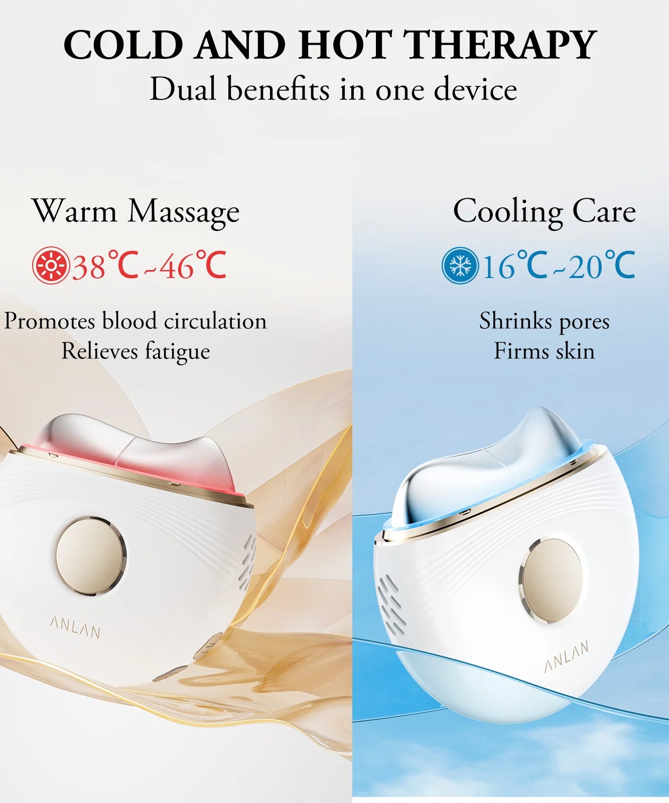 ANLAN Electric Guasha Massager EMS Face Lifting Anti-aging Remove Edema Firming Skin Clod Heat Scraping Skincare Beauty Device