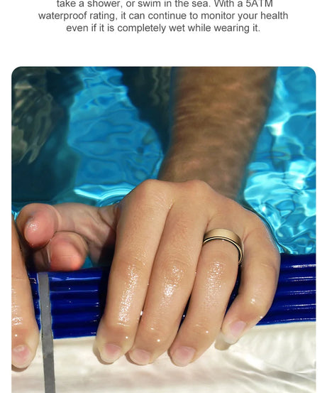 Uhoofit R10 Smart Ring with Charging Case Men Women Health Heart Rate Sleep Monitor IP68 & 5ATM Waterproof Multi-sport Mode