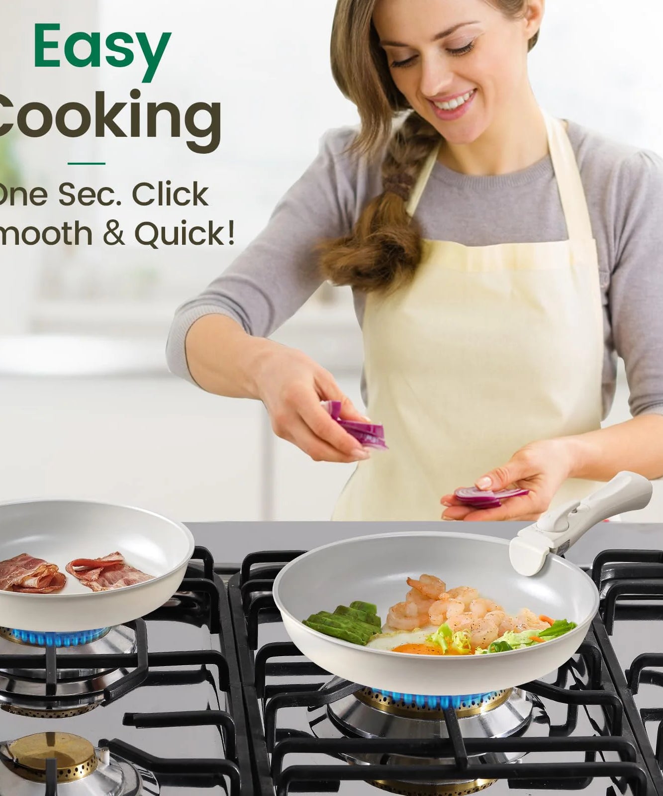 Pots and Pans Set, Nonstick Cookware Set Detachable Handle, Induction Kitchen Cookware Sets , RV Cookware Set, Oven Safe