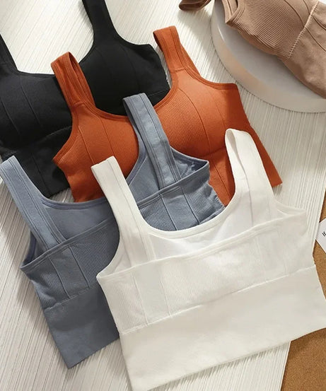 Breathable Sports Bra Anti-Sweat Fitness Top Women Seamless Yoga Bra Shockproof Crop Top Push Up Sport Bra Gym Workout Top