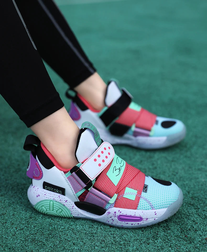 2024 New Children's Basketball Shoes For Boys Girls Non-slip Kids Sport Shoes Lightweight Outdoor Sneakers Trainers Footwear