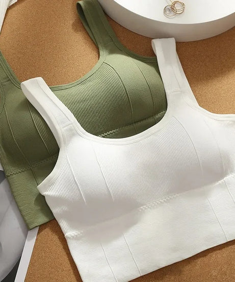 Breathable Sports Bra Anti-Sweat Fitness Top Women Seamless Yoga Bra Shockproof Crop Top Push Up Sport Bra Gym Workout Top