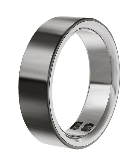 Ceramic Smart Ring with Vibrate Alerts Calls Alarm Notification Vibration, Health and Sleep Monitor 5ATM Waterproof Ring for Men