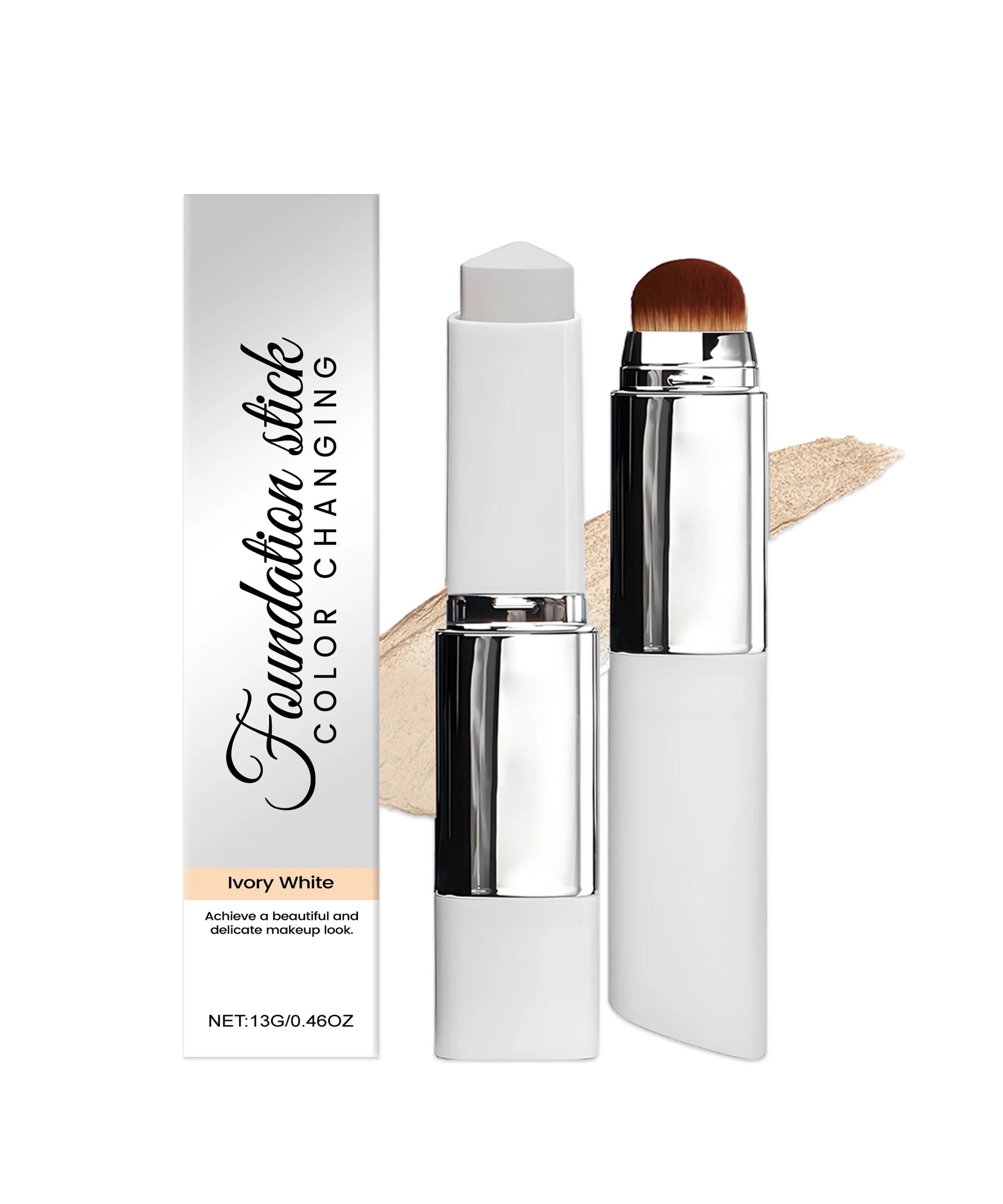 2-in-1 Color-Changing Foundation Liquid Stick Lasting Concealer Lightweight Moisturizing Brightening Matte Natural Base Makeup
