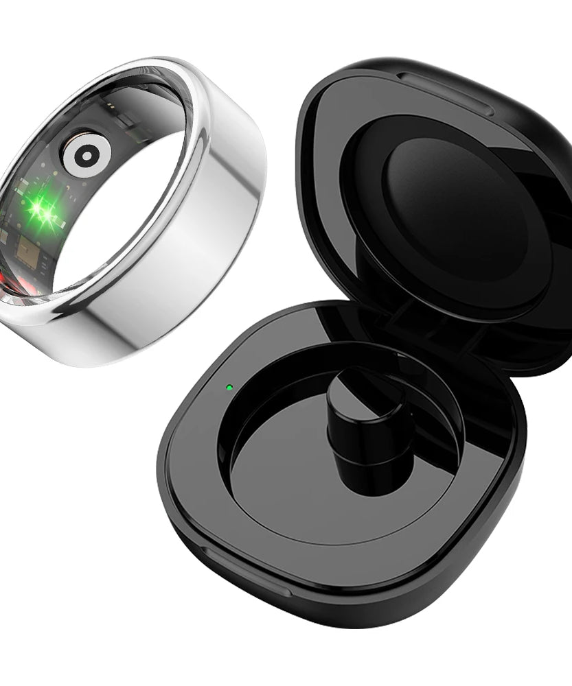 2024 COLMI R02 Smart Ring with Charging Case for Men Women, Battery Life, 39 Days, Health Monitor, 5ATM Waterproof