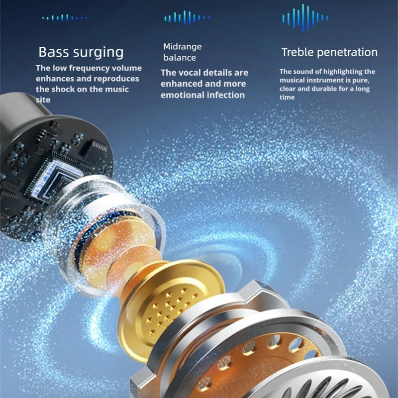 EARDECO 80 Hours Bass 5.4 Bluetooth Headphone Sport Wireless Headphones In-ear Outdoor  waterproof headset Noise Reduction