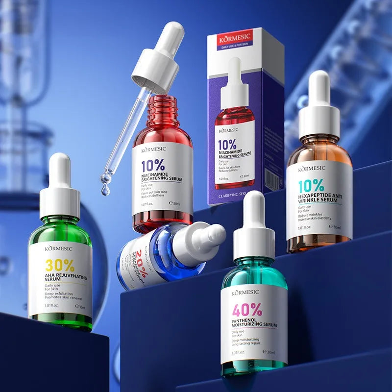 AHA Rejuvenation Niacinamide Brightening Face Serum Hexapeptide Ceramide Panthenol  Essence Anti Wrinkle Nourishing Skin Care