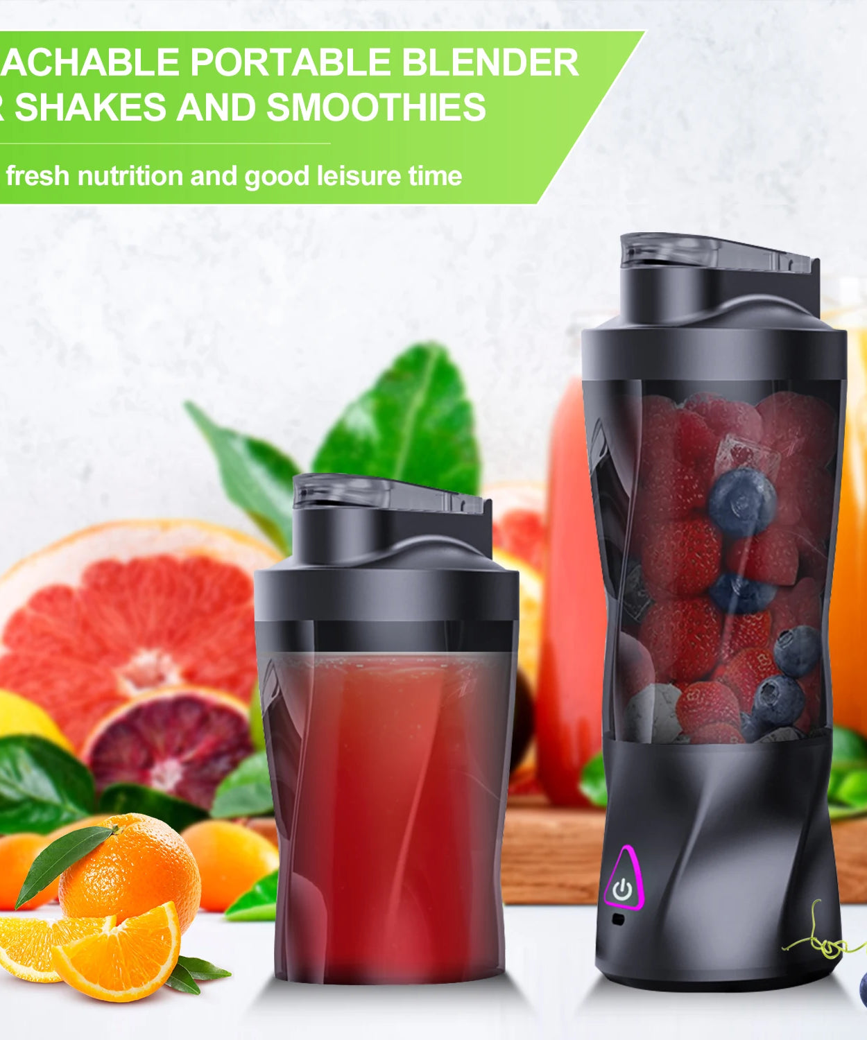 Electric Portable Juicer Fresh Fruit Mixer 700ML Multifunctional USB Rechargeable Shakes Smoothie Blender Outdoor Mixing Cup
