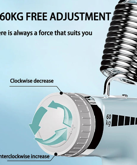 5-60Kg Adjustable Hand Grip Strengthener, Stainless Steel Spring Hand Exerciser For Muscle Building And Injury Recovery