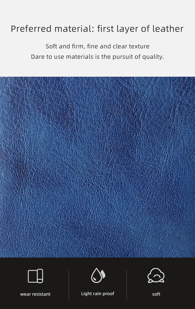 BULLCAPTAIN New 100% Leather Men's Wallet High Quality Product Leather Men's Wallet Multifunctional Card Slot Short Wallet QB017