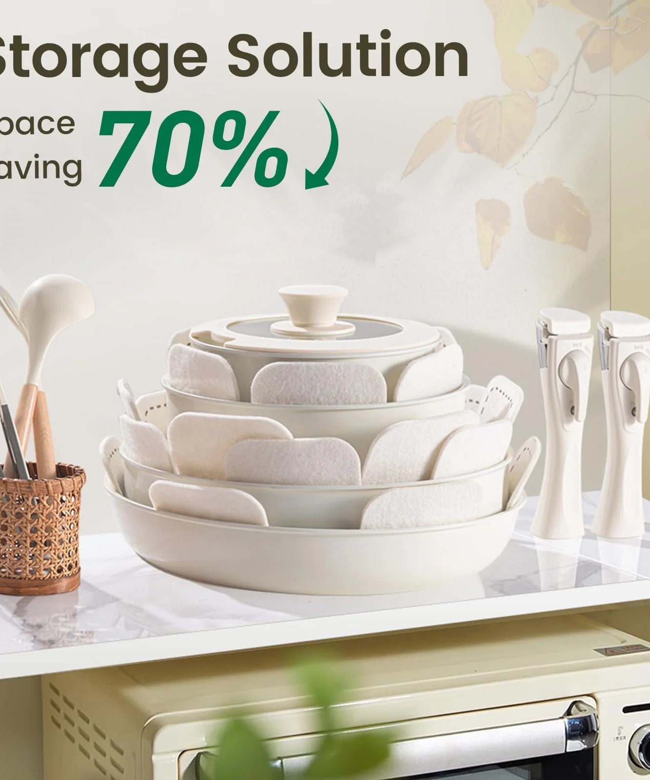 Pots and Pans Set, Nonstick Cookware Set Detachable Handle, Induction Kitchen Cookware Sets , RV Cookware Set, Oven Safe