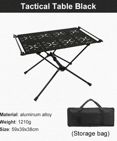 WESTTUNE Camping Folding Table Portable Aluminum Alloy Lightweight Table with Accessories Multifunctional Outdoor Table