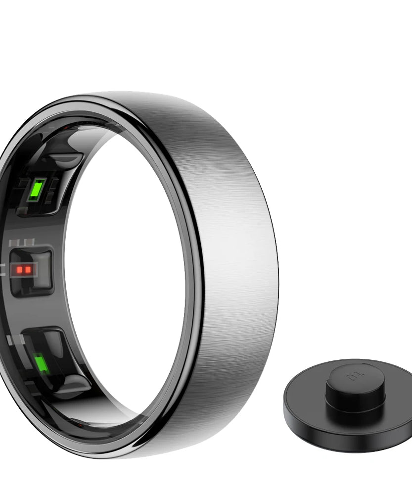 Uhoofit R10 Smart Ring with Charging Case Men Women Health Heart Rate Sleep Monitor IP68 & 5ATM Waterproof Multi-sport Mode