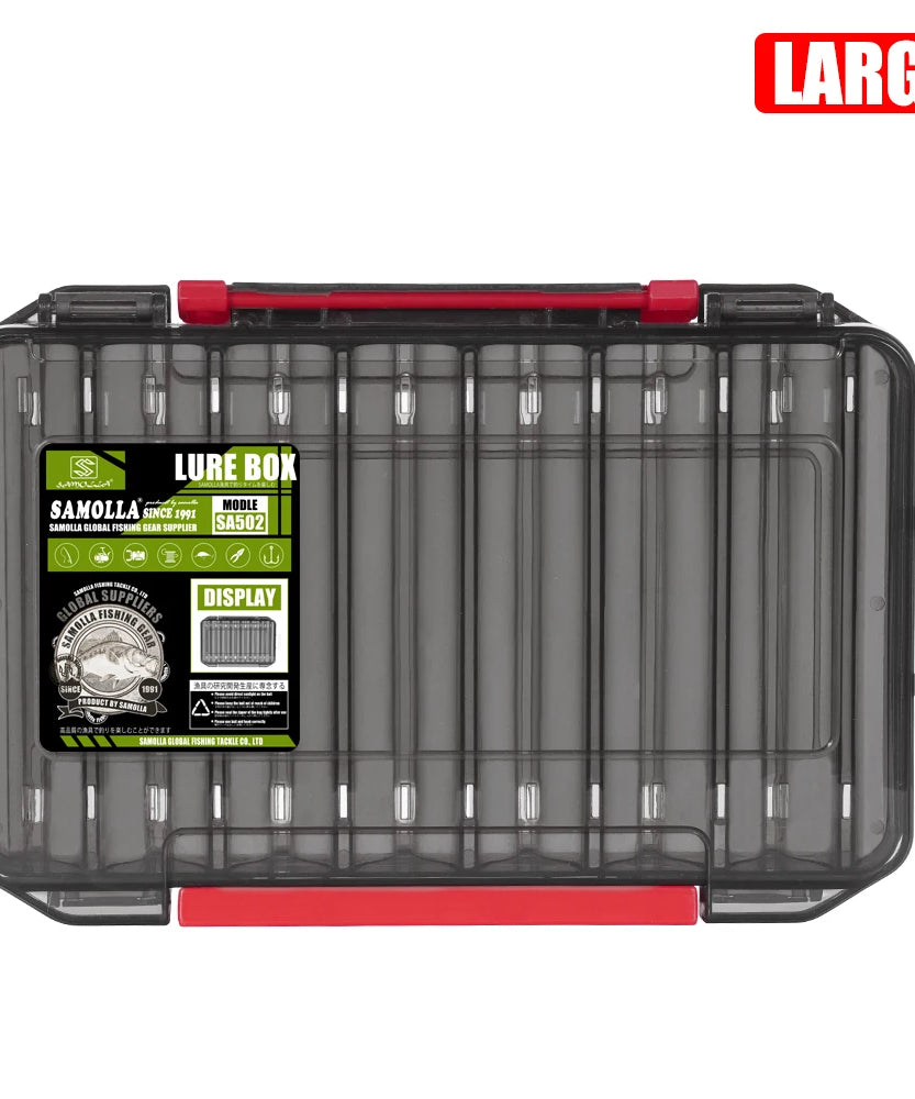 Fishing Tackle Box 14 Compartments Fishing Accessories Lure Hook Storage Case Double Sided Fishing Tool Organizer Boxes