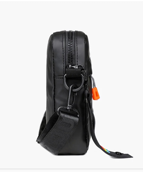 Simple Mini Men Crossbody Bag For Phone Side Bag Casual Waterproof PU Leather Shoulder Bag Business Small Messenger Sling Bags