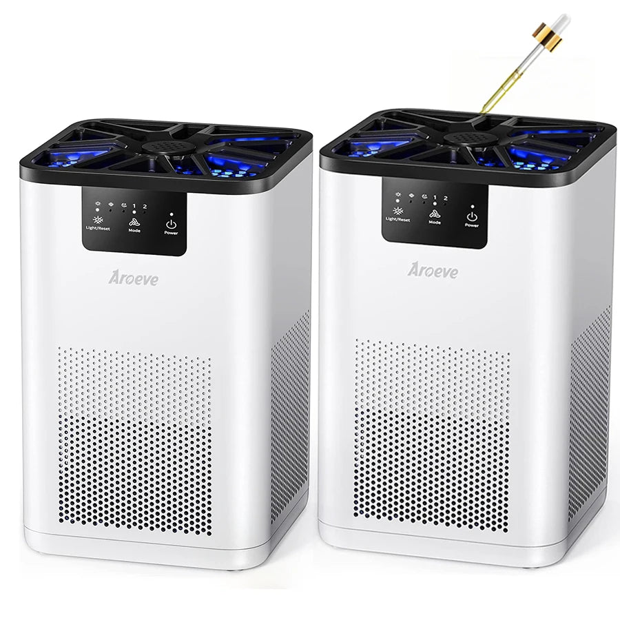 AROEVE Air Purifiers for Bedroom Odor Cleanin With Aromatherapy Function For Pet Smoke Pollen Dander Hair Smell 20dB Air Cleaner