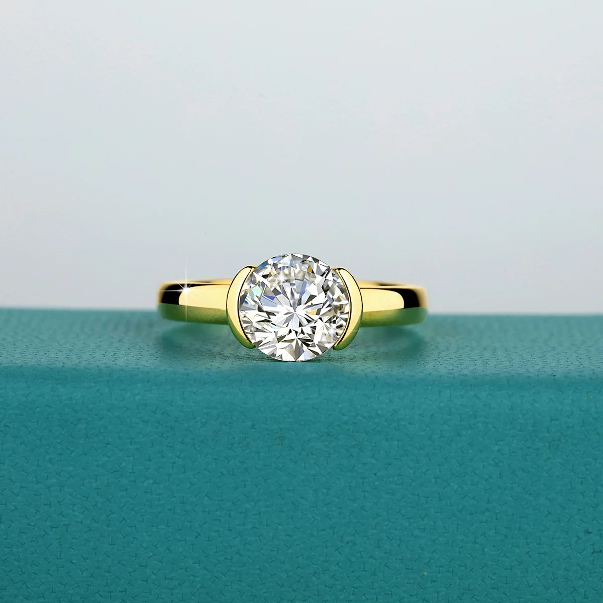 14K Gold Certified Oval Cut Moissanite Ring for Women Lab Created Diamond Engagement Wedding Yuan Bao Ring Jewelry Classic