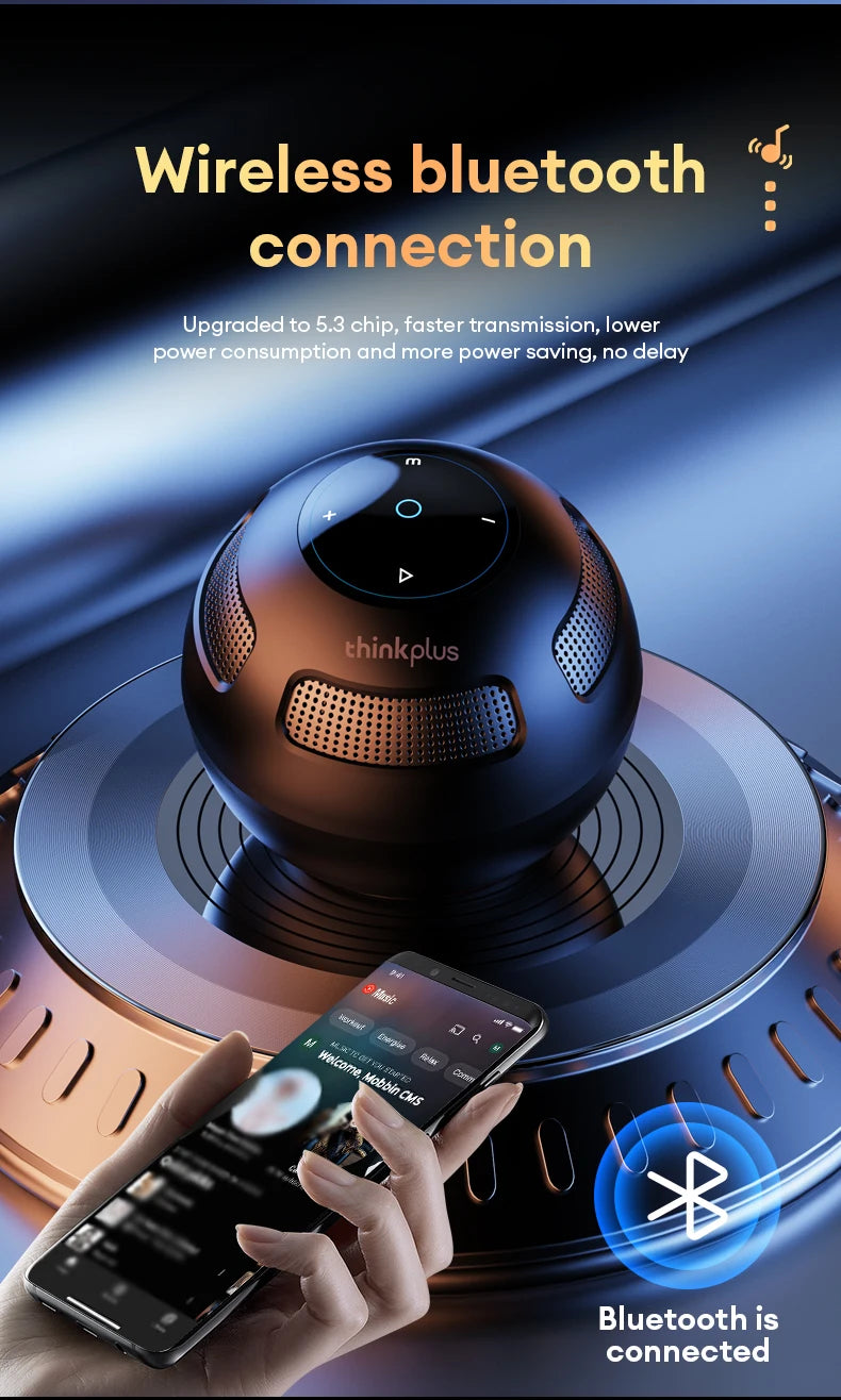 Choice Original Lenovo TS5 Bluetooth V5.3 Speaker Outdoor Long Endurance Loudspeaker Subwoofer Portable Surround Sound Player