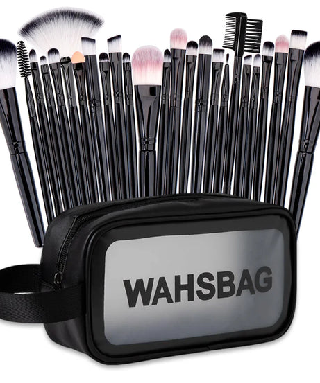 25-Piece Professional Makeup Brush Set with Portable Makeup Bag, Full Face Tools for Beginners and Professionals