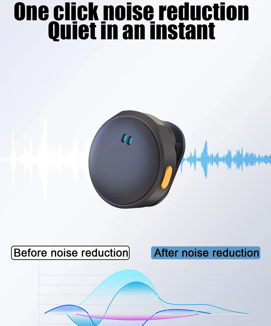 Lavalier Microphone 2.4GHz Wireless Microphone Magnetic Suction Microphone With Charging Case For Video Recording Plug and Play