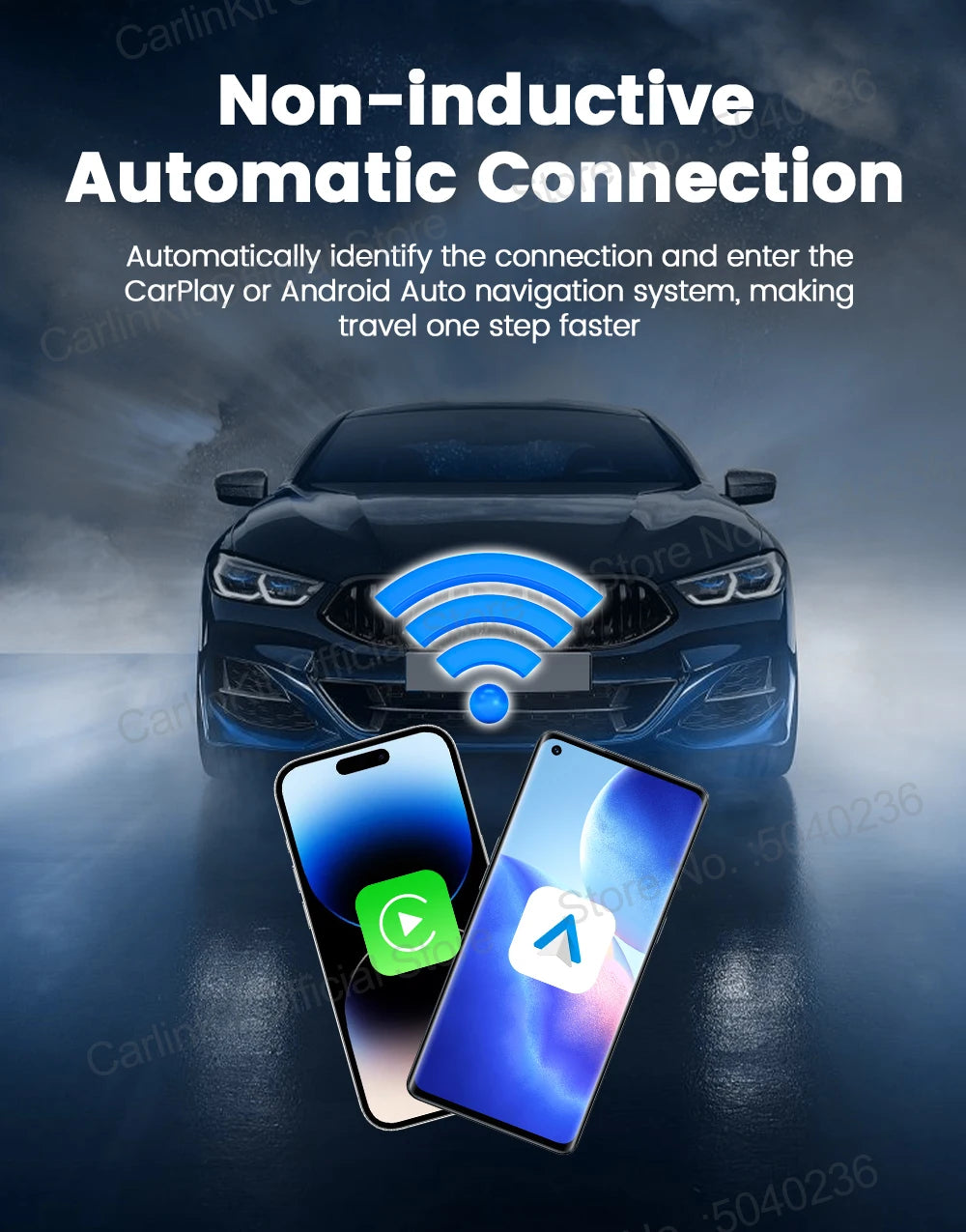 CarlinKit 5.0 Mini Ultra Wireless Adapter Wireless CarPlay Android Auto For OEM Car Plug and Play WiFi Bluetooth Auto Connection